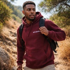 Columbia Unisex Maroon Hoodie